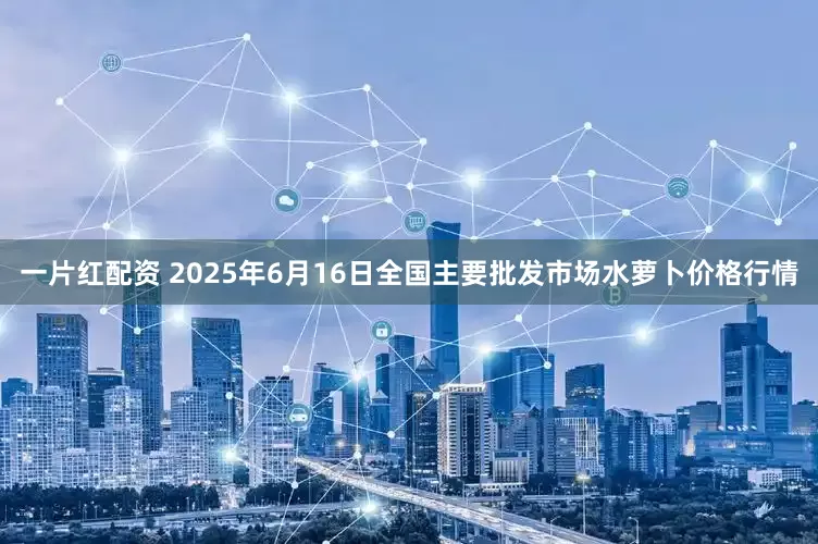 一片红配资 2025年6月16日全国主要批发市场水萝卜价格行情