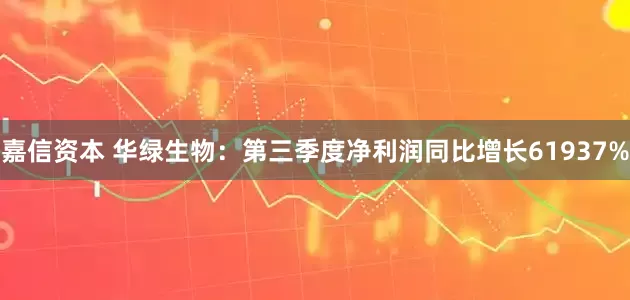 嘉信资本 华绿生物：第三季度净利润同比增长61937%